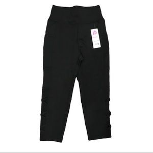 NWT pop fit black lily crops with pockets cropped leggings S yoga exercise